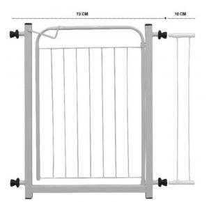Portão Mais Dog Branco Com Alongandor 10cm - ideal para portas de 70 a 80 cm 