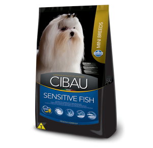Ração Cibau Sensitive Fish para Cães Adultos de Raças Pequenas e Mini Sabor Peixe - 3kg