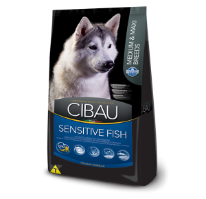 Ração Cibau Medium & Maxi Sensitive Fish para Cães Adultos de Raças Médias e Grandes - 12kg