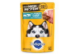 Ração Úmida Pedigree Sachê High Protein Adulto Sabor Porco E Carne Ao Molho 100g