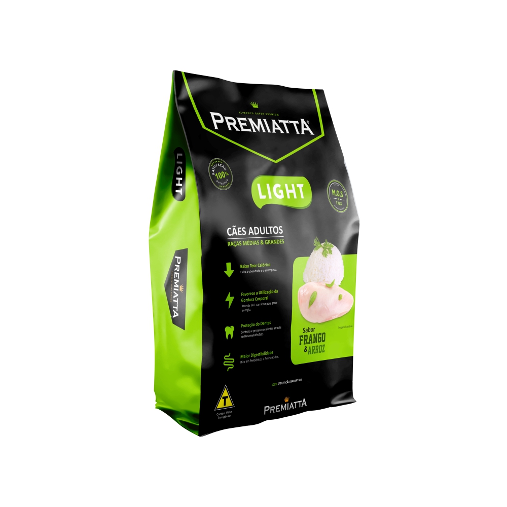Ração Premiatta NutriCare Light Cães Adultos Castrados sabor Frango e ...