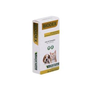 Anti-Inflamatório Biodex Para Cães e Gatos com 20 Comprimidos Biofarm