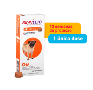 Antipulgas e Carrapatos Bravecto MSD para Cães de 4,5 a 10 kg