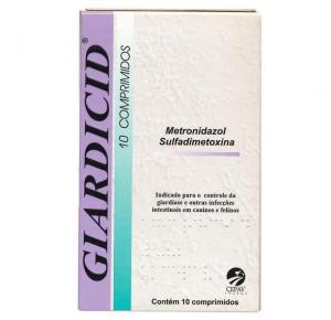 Giardicid 500mg Para Cães E Gatos 10 Comprimidos Cepav 