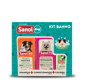 Kit Banho Sanol Dog de Shampoo, Colônia e Condicionador Para Cães e Gatos