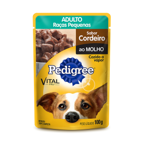 Ração Úmida Pedigree Sachê Cães Adultos Raças Pequenas Cordeiro ao Molho 100g