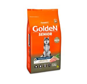 Ração Golden Senior +7 para Cães Adultos Sabor Frango e Arroz 15kg