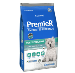 Ração Premier Ambientes Internos Cães Adultos Raças Pequenas Frango e Salmão 2.5kg