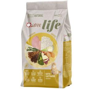 Ração Seca Quatree Life Frango e Arroz Gatos Castrados - 10.1kg