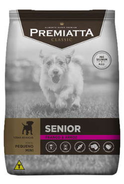 Ração Premiatta Classic Frango e Arroz para Cães Sênior de Raça Mini e Pequena 3kg