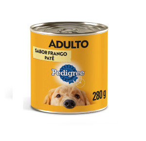 Ração Úmida Pedigree Patê Lata para Cães Adultos Sabor Frango - 280g
