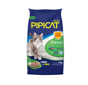 Areia Higiênica Pipicat Classic para Gatos 4kg