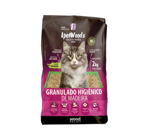 Granulado Ipet Woods de Madeira para Gatos 2kg