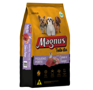 Ração Magnus Premium Todo Dia Adultos Carne e Frango Para Cães de Raças Pequenas 10.1kg