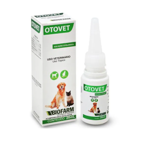 Solução Otológica Otovet Biofarm para Cães e Gatos 20ml