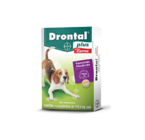 Vermífugo Drontal Plus para Cães de até 10kg com 4 Comprimidos