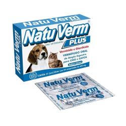 Vermífugo Natu Verm Plus 660mg com 4 Comprimidos