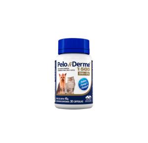 Suplemento Pelo & Derme 1500mg DHA+EPA Vetnil para Cães e Gatos 30 Cápsulas