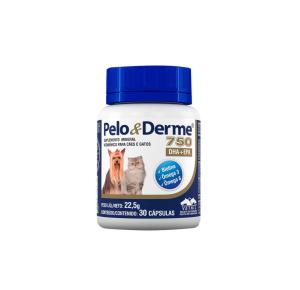 Suplemento Pelo & Derme 750mg DHA+EPA Vetnil para Cães e Gatos 30 Cápsulas