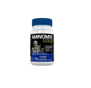 Suplemento Aminomix Gold Vetnil para Cães e Gatos 120g - 120 comprimidos 