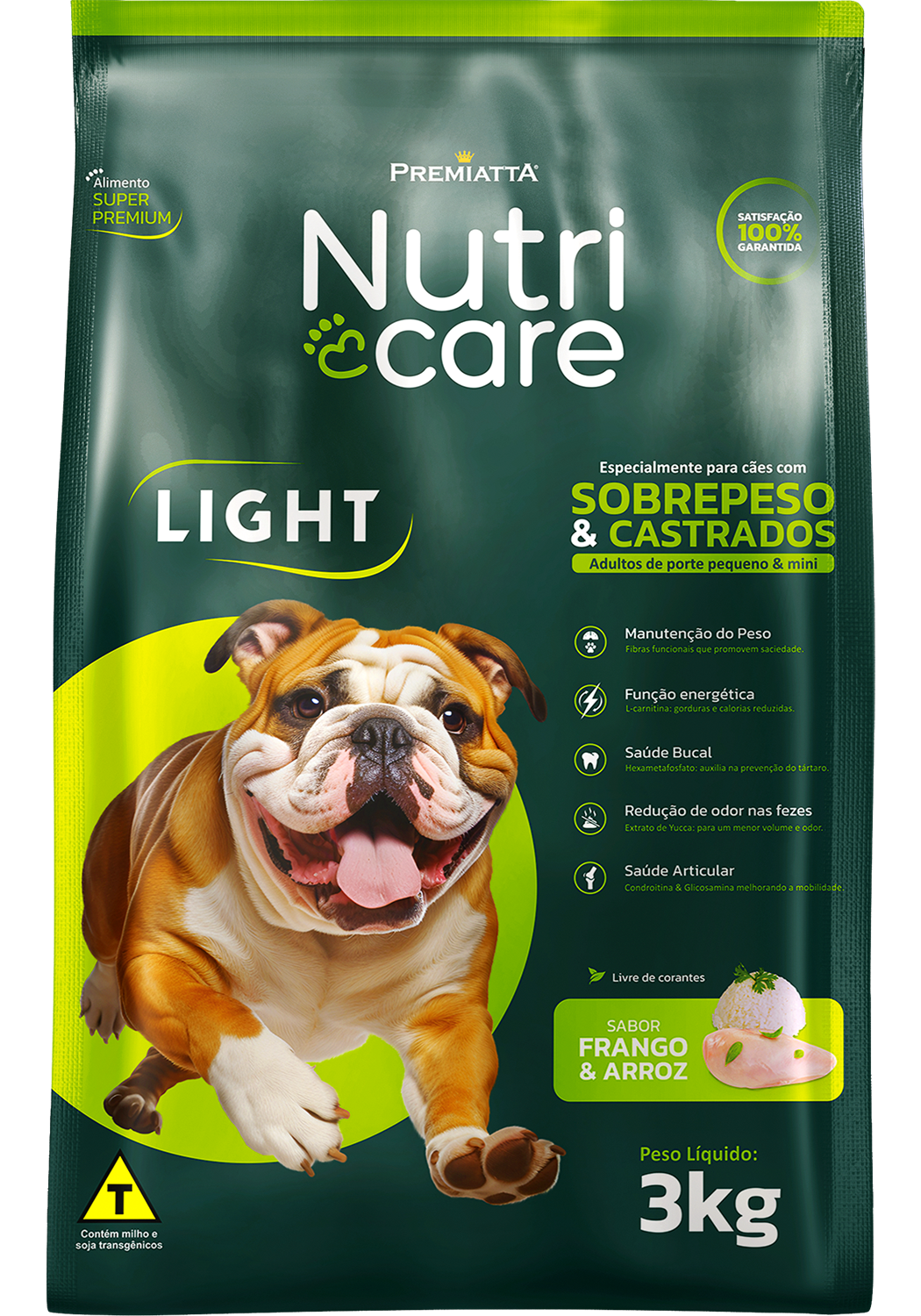 Ração Premiatta NutriCare Light Cães Castrados Raças Pequenas sabor ...