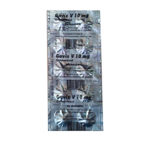 Antiácido Gaviz V 10mg Omeprazol  Strip com 10 Comprimidos