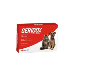 Gerioox Antioxidante Condroprotetor e ômega 3 para Cães e Gatos 30 comprimidos