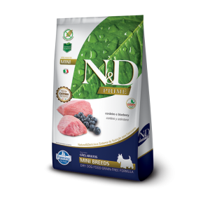 Ração N&D Prime Cães Adultos Mini Cordeiro e Blueberry 2.5kg