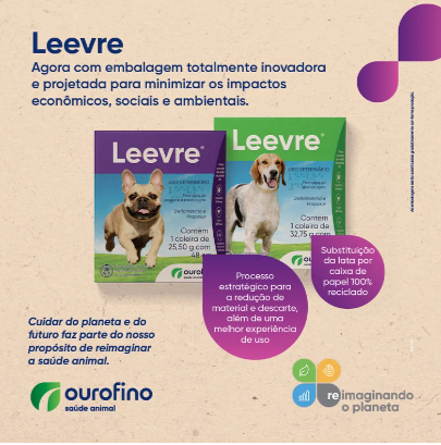 Coleira Antiparasitária Ourofino Leevre para Cães 63 cm 