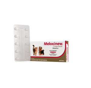 Anti-Inflamatório Meloxinew 1mg Vetnil  Cães e Gatos - 10 comprimidos