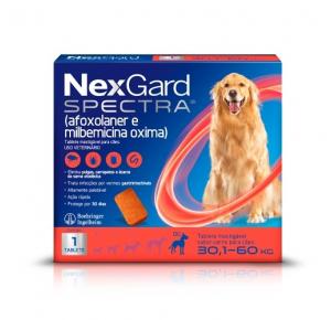 Antipulgas Carrapatos e Vermífugo NexGard Spectra para Cães de 30,1 a 60 Kg