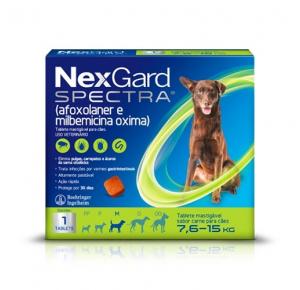 Antipulgas e Carrapatos NexGard Spectra para Cães de 7,6 a 15kg