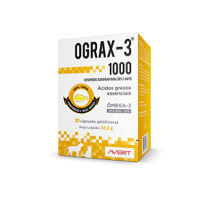 Suplemento Avert para Cães e Gatos OGRAX-3 1000mg