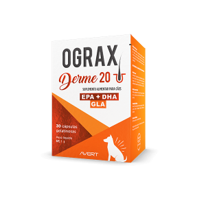 Ograx Derme 20 Suplemento Vitaminico Para Cães - 30 cápsulas