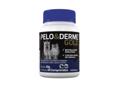 Suplemento Vitamínico Vetnil Pelo & Derme Gold para Cães e Gatos 30 comprimidos