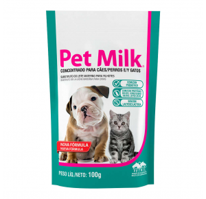 Suplemento Vetnil Substituto do Leite Materno Para Filhotes de  Cães e Gatos Pet Milk Sachê - 100g
