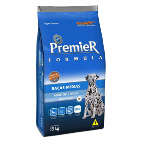 Ração Premier Fórmula para Cães Adultos de Raças Médias Sabor Frango 15kg