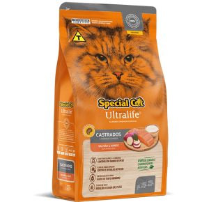 Ração Seca Special Cat Ultralife para Gatos Castrados Salmão e Arroz  3kg