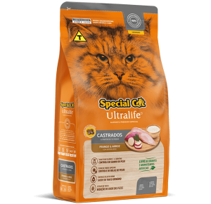 Ração Special Cat Ultralife Para Gatos Castrados Frango e Arroz 10.1kg