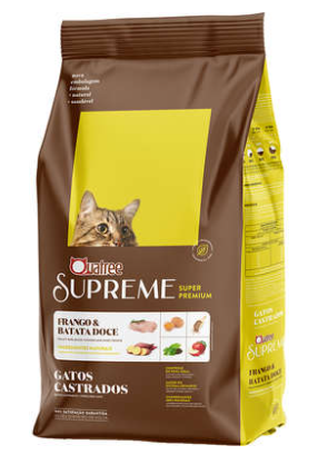 Ração Seca Quatree Supreme Frango e Batata Doce para Gatos Castrados 10.1kg